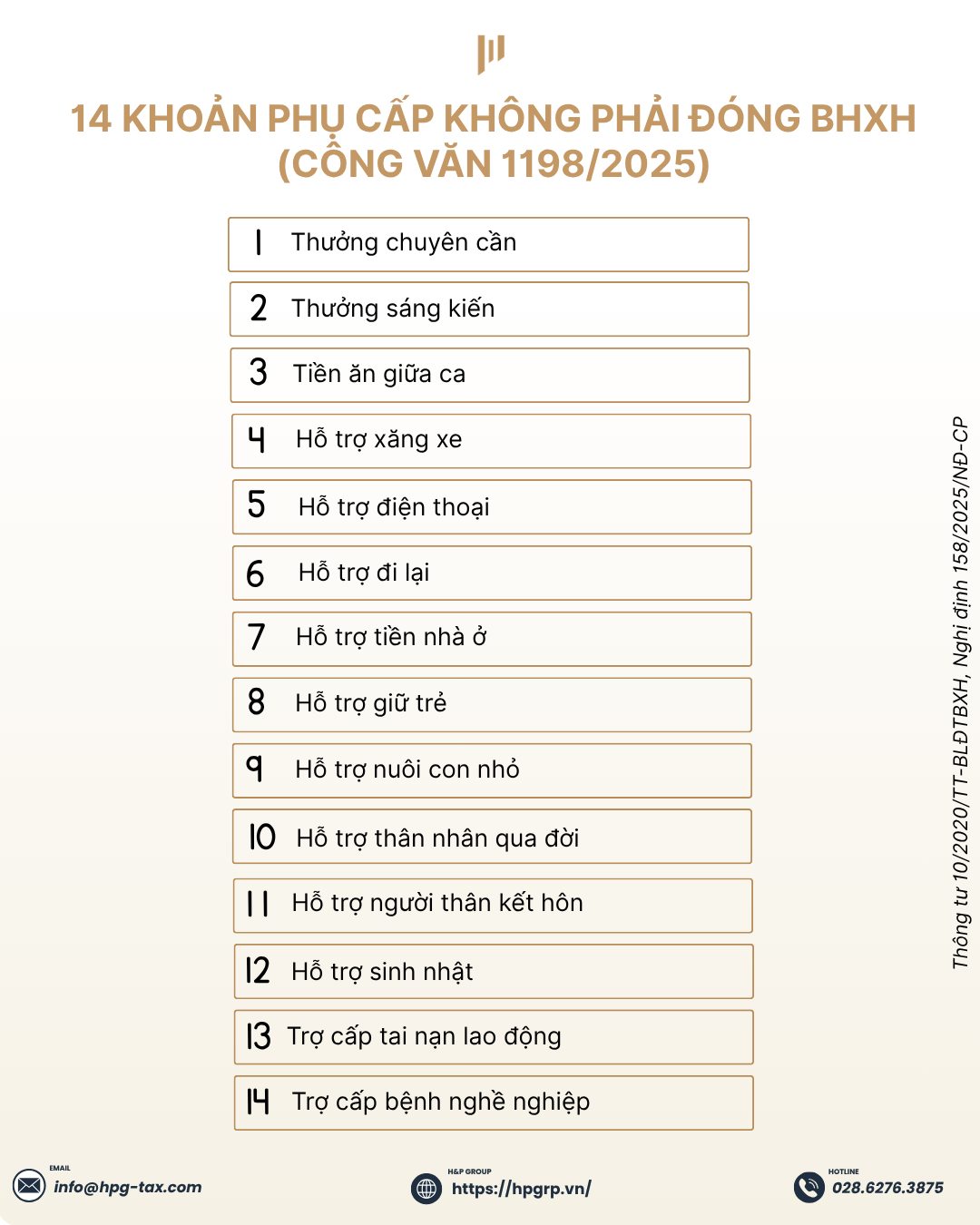 14 Khoản phụ cấp không phải đóng BHXH (Công văn 1198/2025)